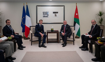 King of Jordan meets French president, says world must push for immediate ceasefire in Gaza