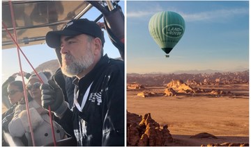 Up above the world so high: Spanish balloon pilot flies over Saudi Arabia’s AlUla