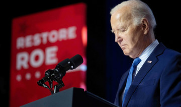 Biden’s abortion attack on Trump disrupted by Gaza protests