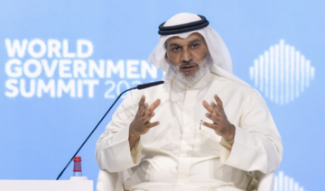 Haitham Al-Ghais, the secretary-general of OPEC, addresses the World Government Summit in Dubai on Tuesday. (@OPECSecretariat) 