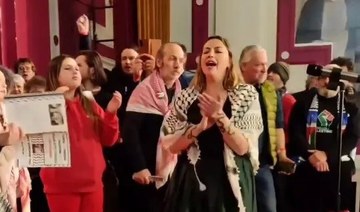 Charlotte Church leads pro-Palestinian choir in Wales