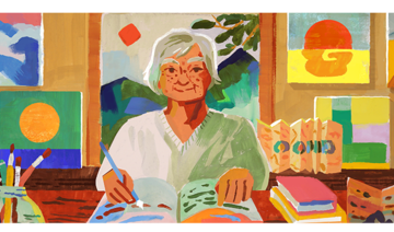 Google Doodle celebrates Lebanese-American poet and artist Etel Adnan