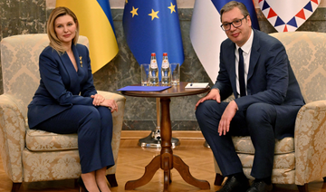 Ukraine’s first lady and foreign minister visit Russia-friendly Serbia