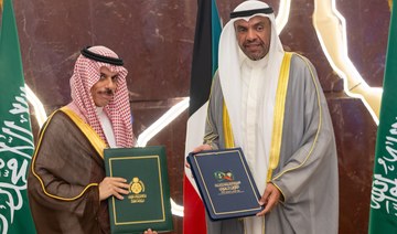 The foreign ministers of Saudi Arabia and Kuwait chair the second Saudi-Kuwaiti Coordination Council meeting on Monday. (SPA)
