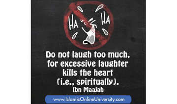 Islam prohibits sinful speech, excessive laughter