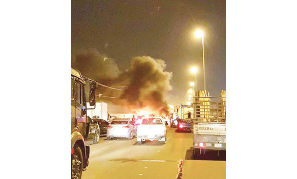 Angry workers burn Saudi Oger vehicles