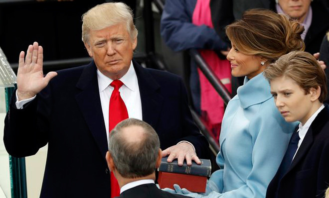 Trump, sworn in as US president, promises to put 'America First' | Arab News