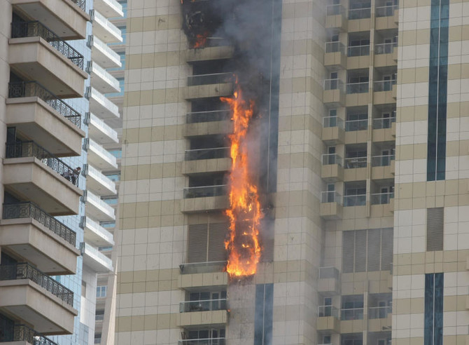 Residential skyscraper in Dubai catches fire in dense area