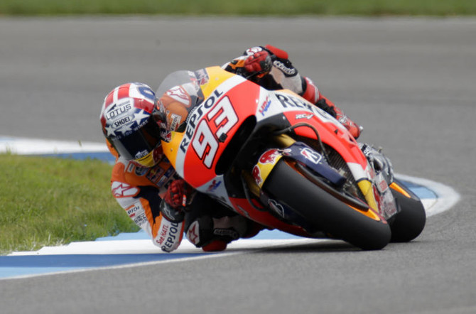 Marquez takes 3rd consecutive pole at Indianapolis GP