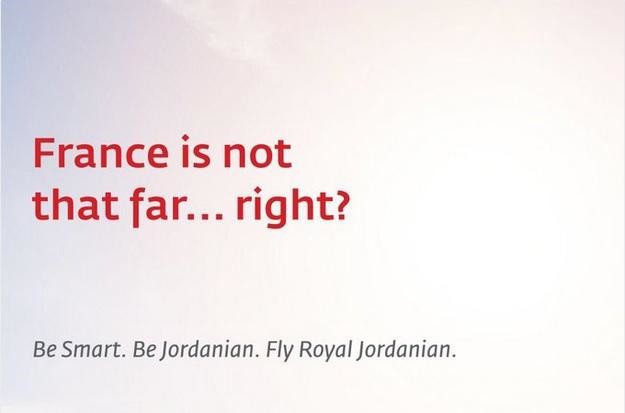 Royal Jordanian airlines praised for amusing ads on French election