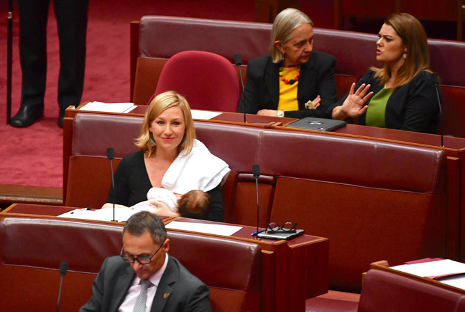 Breastfeeding Aussie senator in political first
