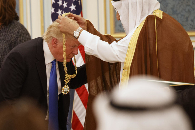 King Salman presents Trump with Saudi Arabia’s top civilian honor