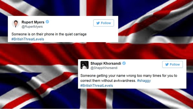 UK Twitter users respond to raised threat level with defiant, funny hashtag