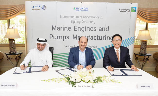 Saudi Aramco, Dussur, Hyundai sign MoU for engine manufacturing project