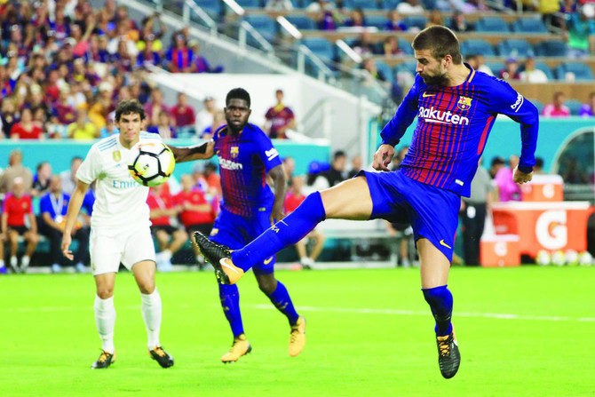 en bundt Fødested Pique lifts Barcelona as El Clasico lives up to hype | Arab News
