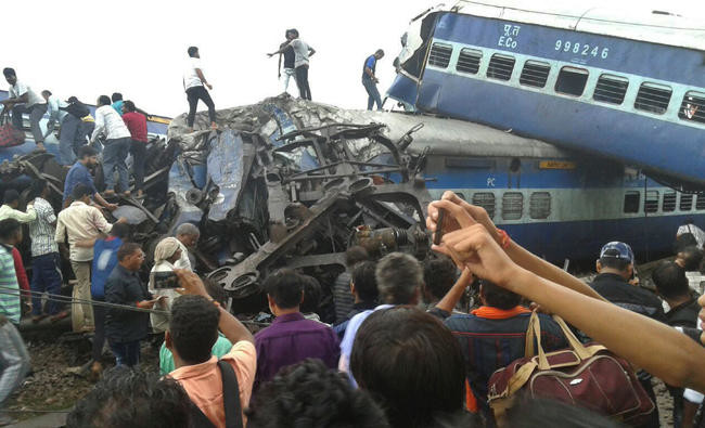 Train derails in northern India, killing at least 23