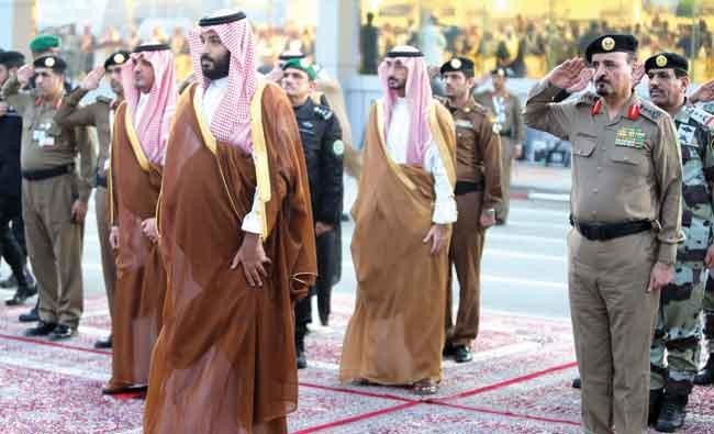 Saudi crown prince attends military parade of Hajj security forces