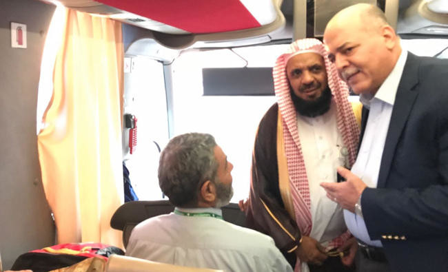 500 Hajj pilgrims of families of Palestinian martyrs enroute to Saudi Arabia