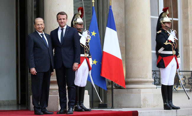 Macron, Aoun discuss terrorism, Syrian crisis