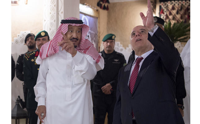 King Salman receives Iraqi PM in Riyadh