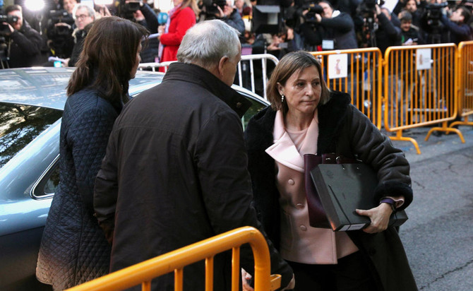 Catalan parliament speaker in Madrid court over independence bid