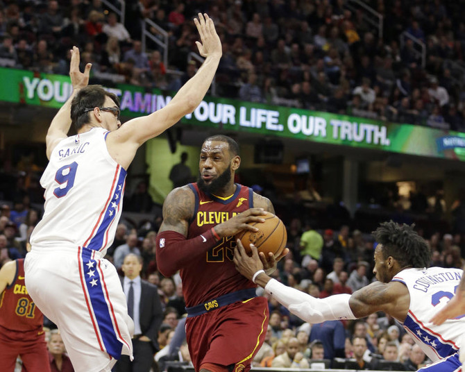 LeBron James posts 58th career triple-double as Cavaliers top 76ers