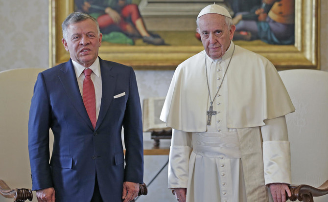 Pope, Jordan’s King Abdullah, discuss Trump’s Jerusalem move