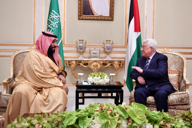 Saudi crown prince receives Palestinian president