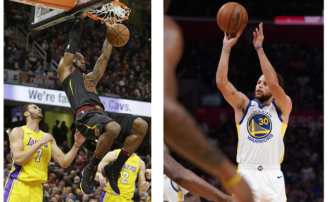 Curry, James lead fan voting for NBA All-Star game