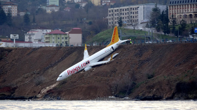 Turkish passenger plane skids off runway meters away from sea