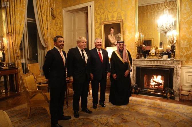 Saudi Arabia’s FM Jubeir attends business dinner with British, UAE and US foreign ministers