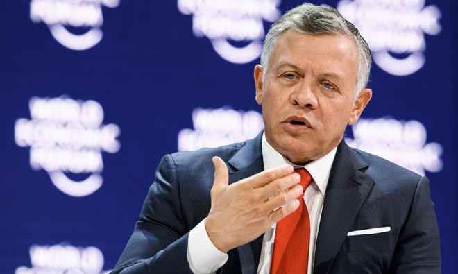Jordan’s King Abdullah sees no Mideast peace without US role
