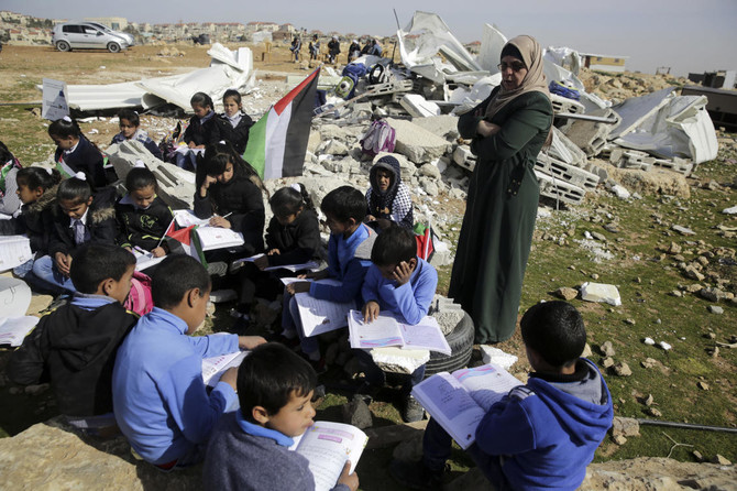 Israeli authorities knock down part of Bedouin school in West Bank