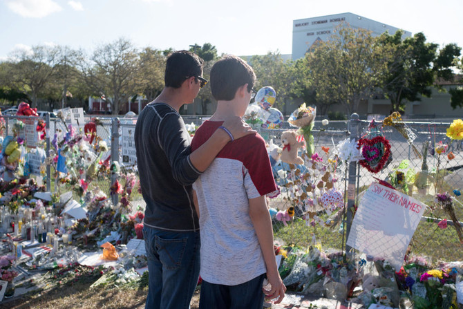 After shooting, students make emotional return to Florida school
