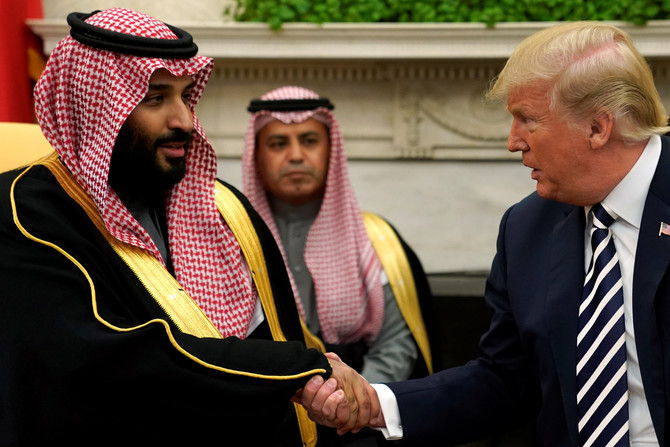 Saudi crown prince praises ‘deep relations’ with US as he meets Donald Trump