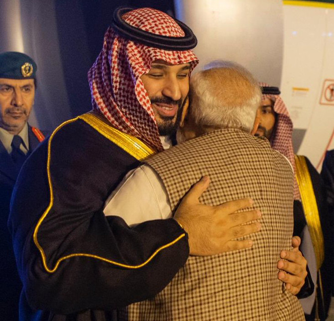 Greeted with a hug: Saudi crown prince welcomed to India by PM Modi | Arab  News