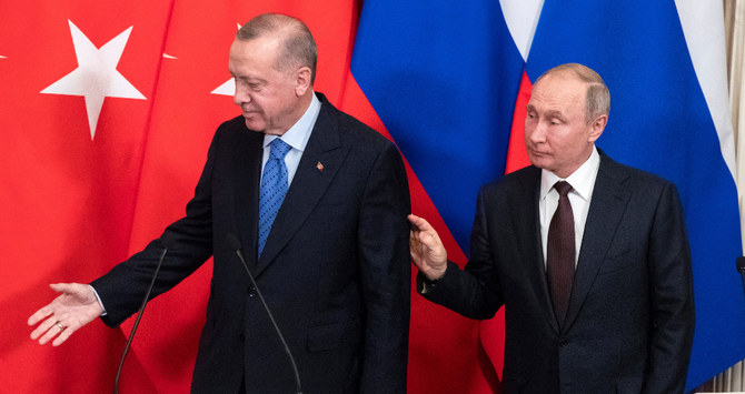 Erdogan vs. Putin in battle over fake news | Arab News