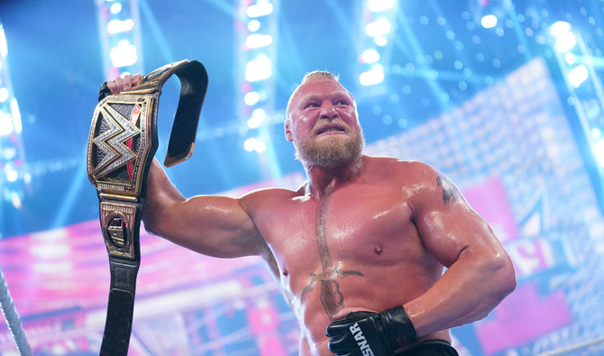 WWE rings new year in style with shock 5-Way victory for Brock Lesnar at Day | Arab News