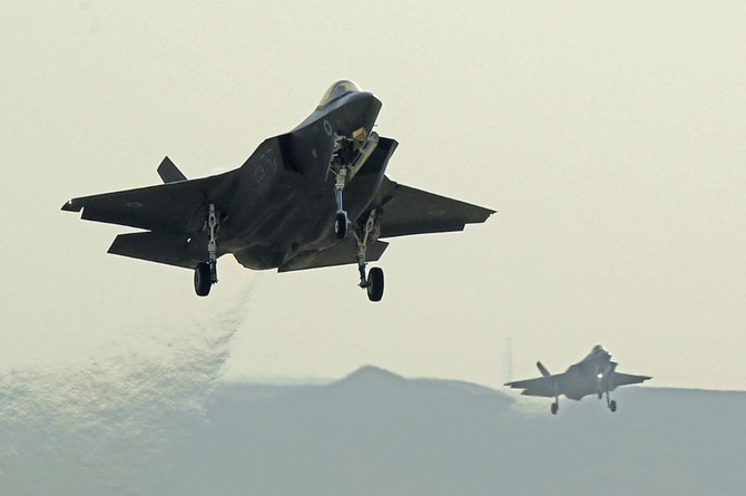 Israeli F35 I fighter jets take part in the 