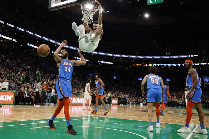 Jayson Tatum Boston Celtics Autographed 11'' x 14'' Dunking