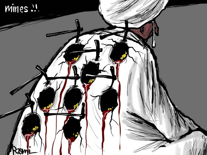 Cartoon by Amjad Rasmi. (Courtesy of Asharq Al-Awsat)