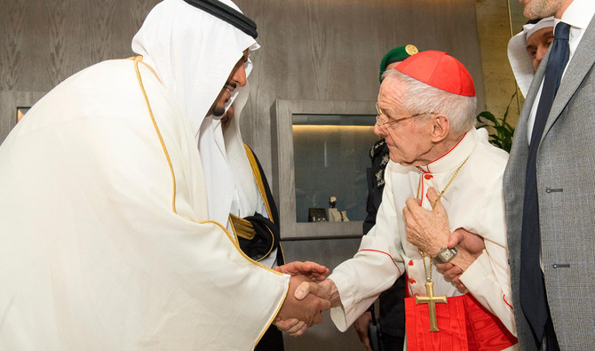 Vatican's Cardinal Jean Louis Tauran arrives in Saudi Arabia