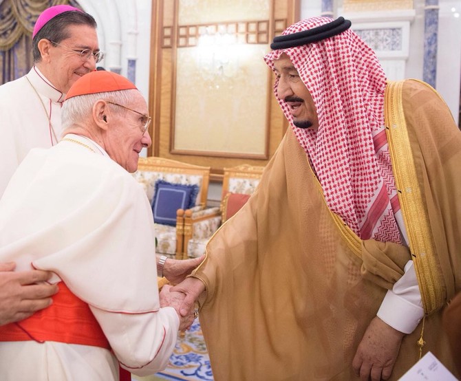 Saudi Arabia’s King Salman meets Vatican official to confront violence and extremism