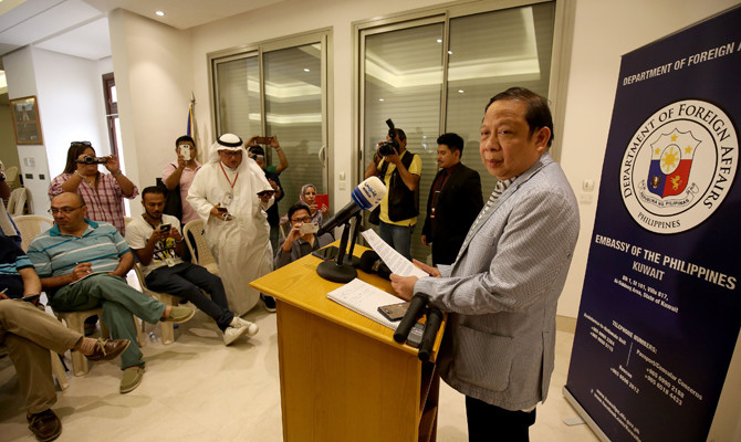 Kuwait envoy leaves Manila but Philippines hopeful of resolving dispute