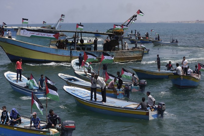 Palestinians launch boats from Gaza to protest Israeli blockade