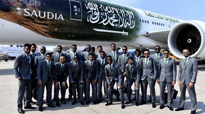 Saudi Arabia’s Green Falcons fly to St. Petersburg ahead of World Cup 