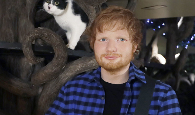 Ed Sheeran waxwork unveiled at cat café