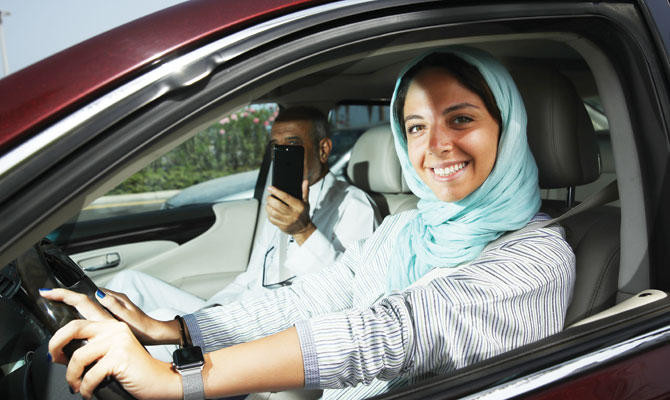 Women welcomed to Saudi roads