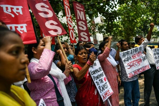 Protesters angry over 7-year-old’s rape block India streets
