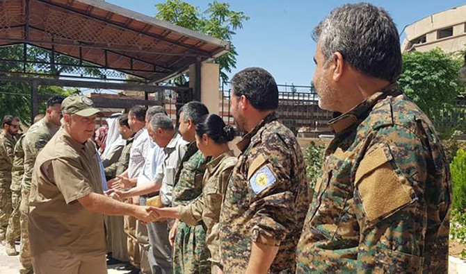 US Senators Graham and Shaheen visit flashpoint town Manbij